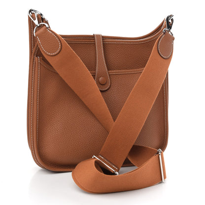 Hermes Taurillon Clemence Evelyne III PM Gold 3 of 9