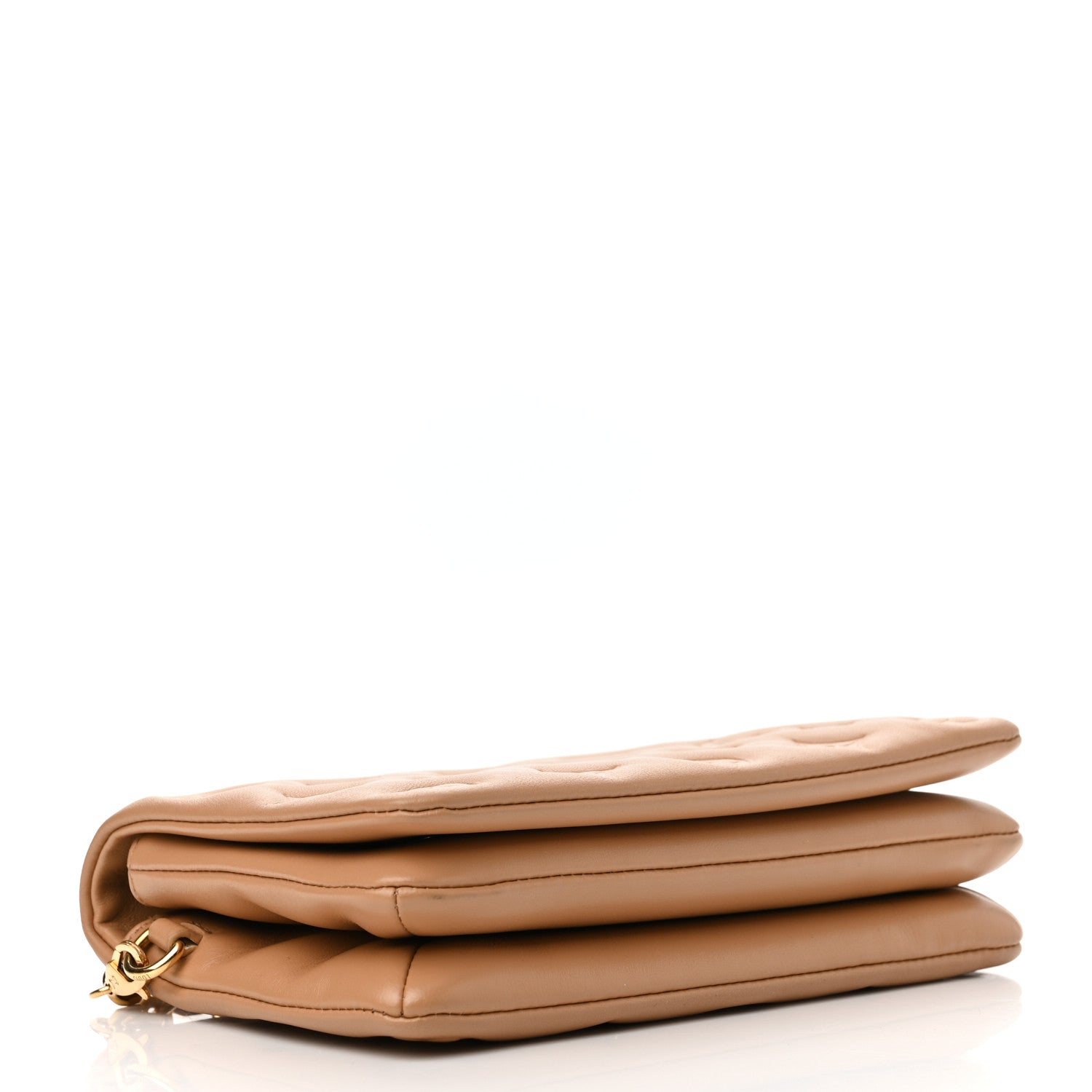 Louis Vuitton Lambskin Embossed Monogram Pochette Coussin Camel 4 of 12
