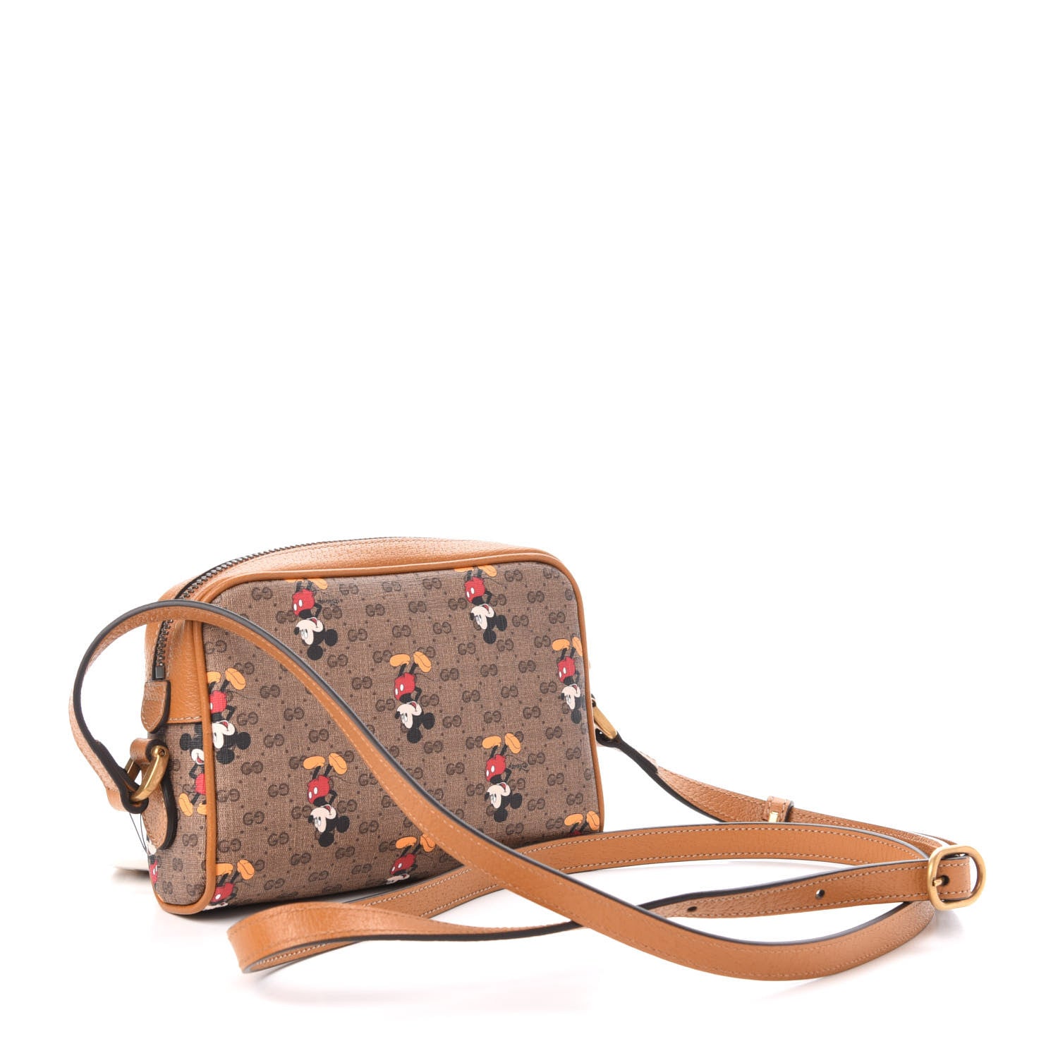 Gucci X DISNEY Mini Vintage GG Supreme Monogram Mickey Mouse Shoulder Bag Beige Vintage Sun Oil 3 of 11