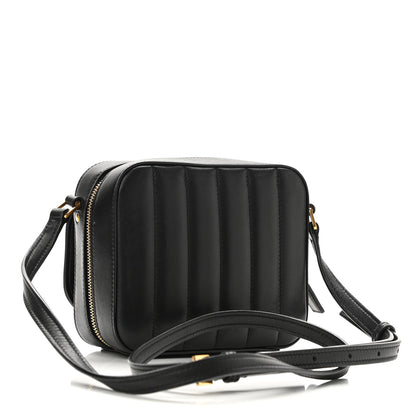 Saint Laurent Lambskin Matelasse Monogram Toy Vicky Camera Bag Black 4 of 10