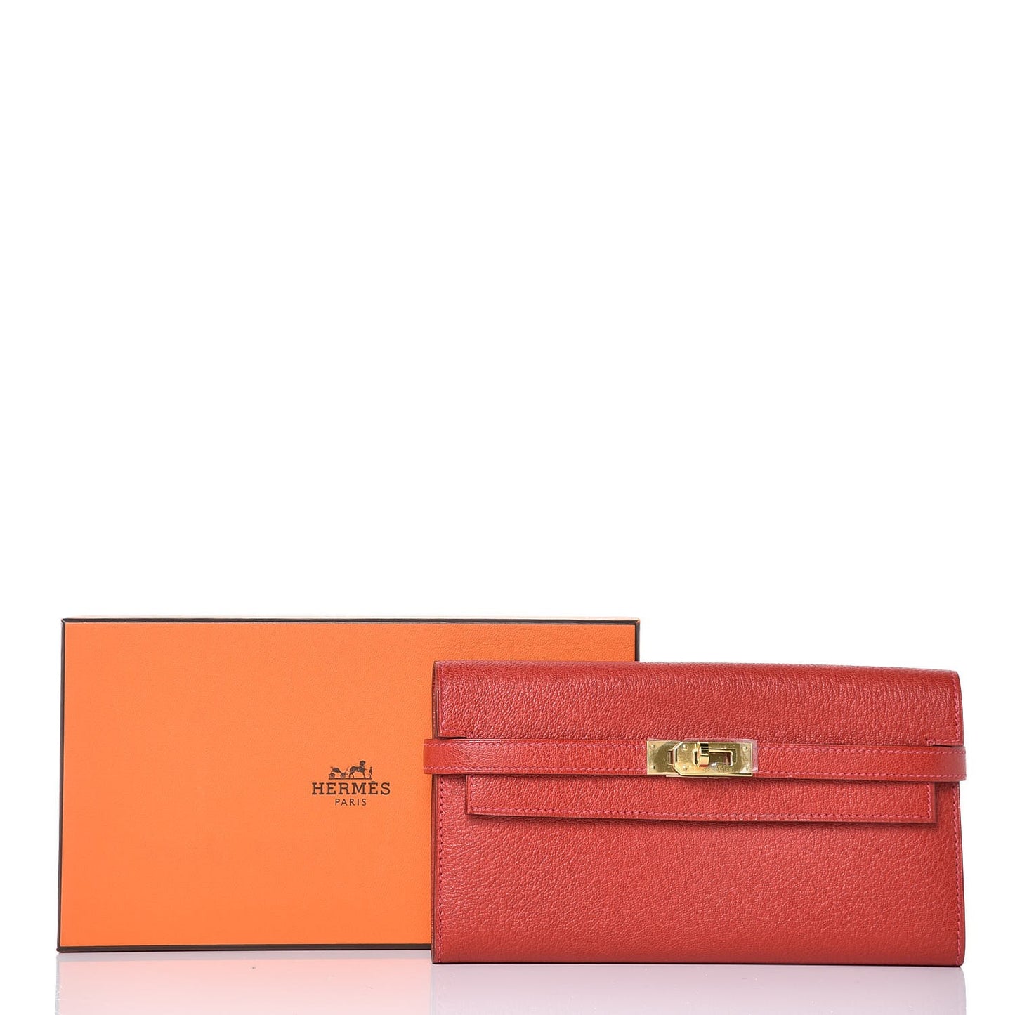 Chevre Mysore Kelly Longue Wallet Rouge Vif