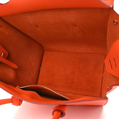 Celine Crisped Calfskin Small Tie Knot Tote Bright Orange 6 of 15