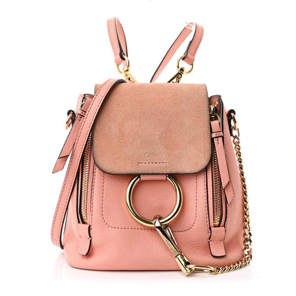 Chloe Suede Calfskin Mini Faye Backpack Washed Pink 1 of 12