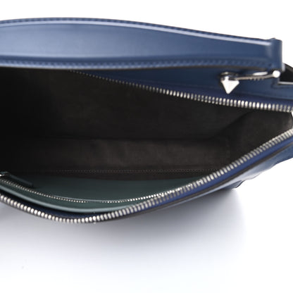 Fendi Vitello Baltico Dolce DotCom Satchel Blue Malachite 6 of 13