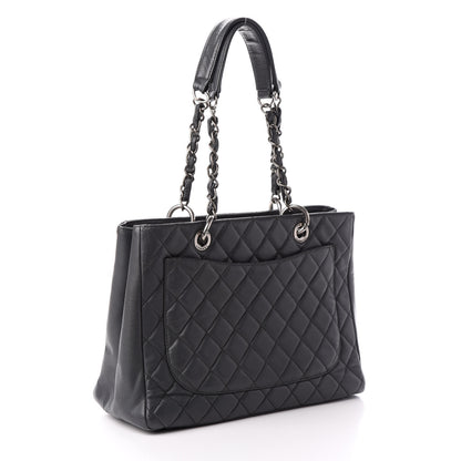 Chanel Caviar Quilted Grand Shopping Tote GST Dark Grey 3 of 10