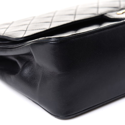 Chanel Lambskin Quilted Medium Double Flap Bijoux Chain Black 9 of 12