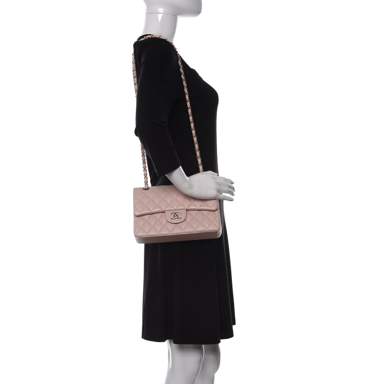 Chanel Caviar Quilted Small Double Flap Light Pink 2 of 11