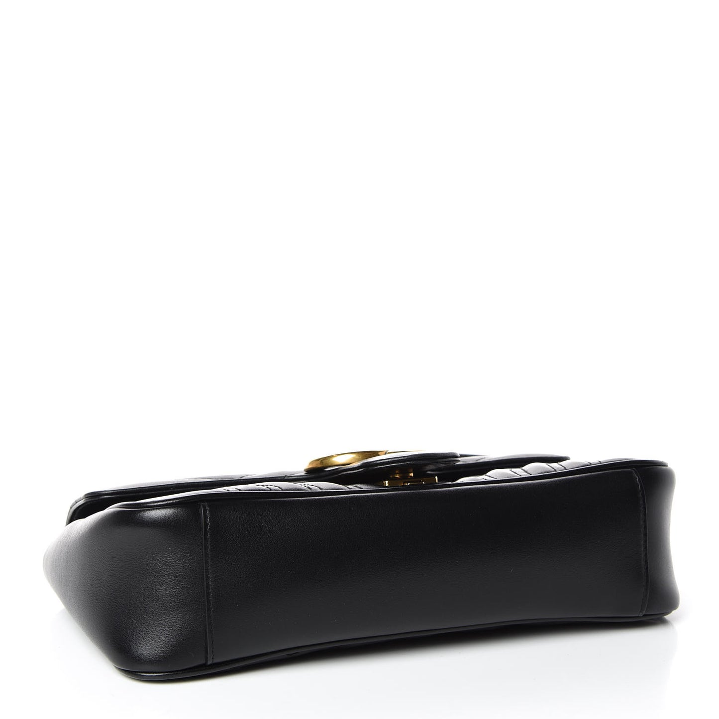 Calfskin Matelasse Small GG Marmont Shoulder Bag Black