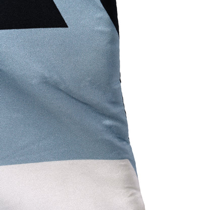 Chanel Silk Maxi Scarf Chanel 19 Flap Black Blue White 14 of 17