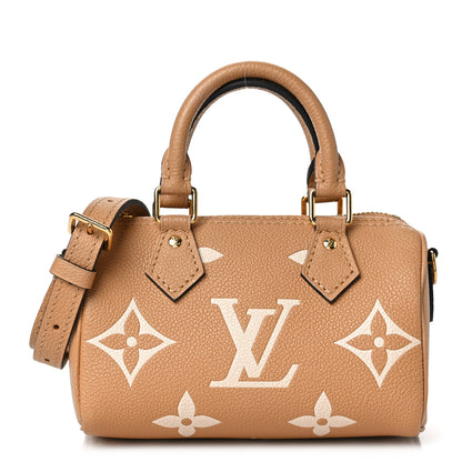 Louis Vuitton Empreinte Monogram Giant Nano Speedy Arizona Creme 1 of 8