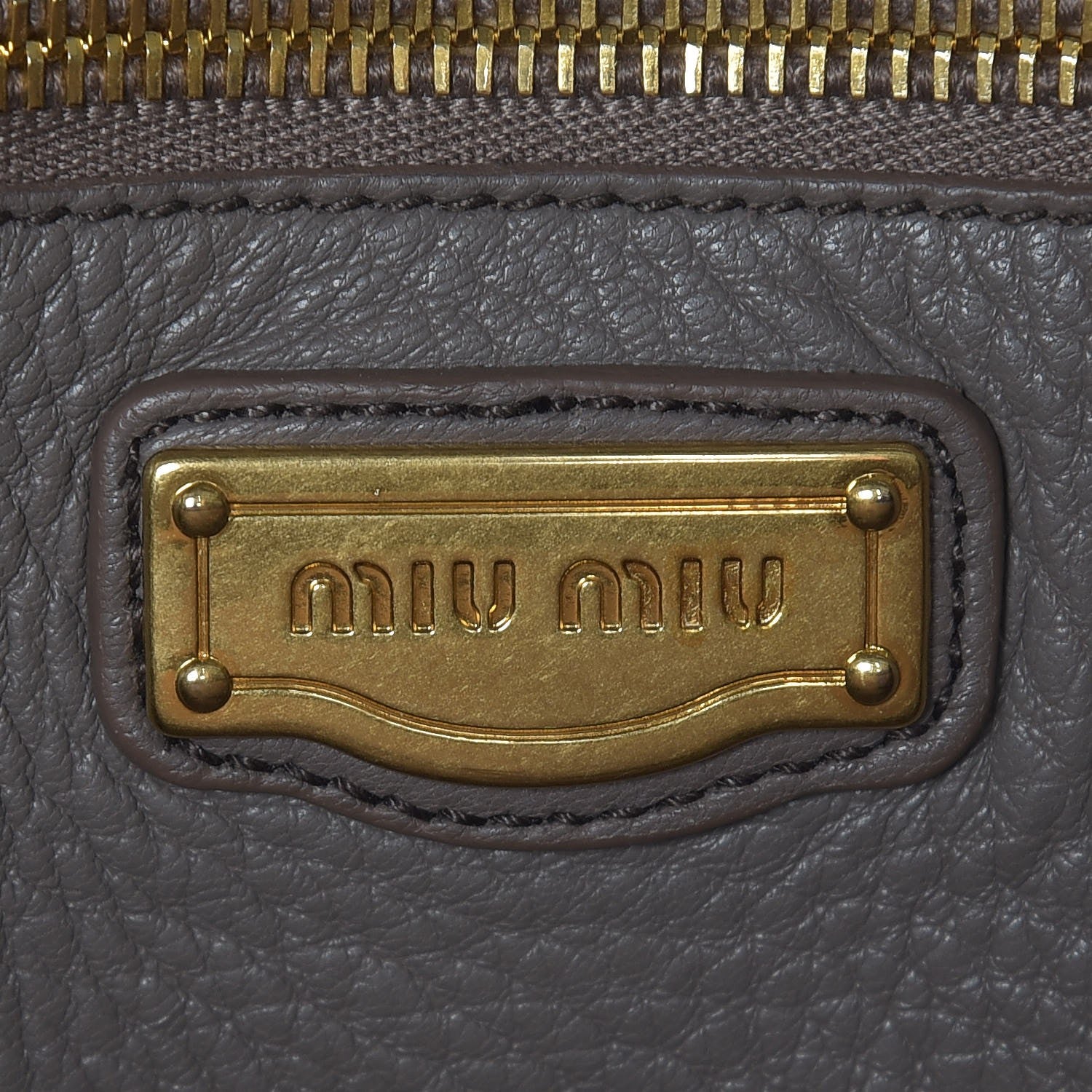 Miu Miu Cervo East-West Flap Satchel Gray 6 of 7