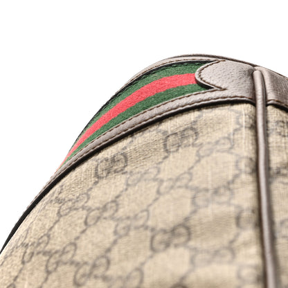 Gucci GG Supreme Monogram Web Ophidia Bucket Bag Brown 13 of 14