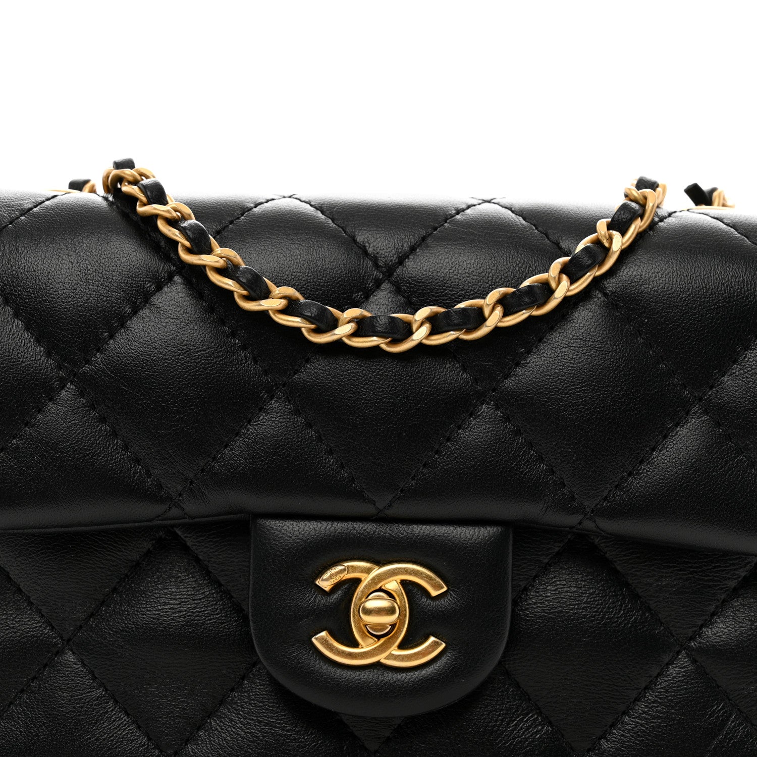 Chanel Lambskin Quilted Mini Heart Charms Flap Black 5 of 10