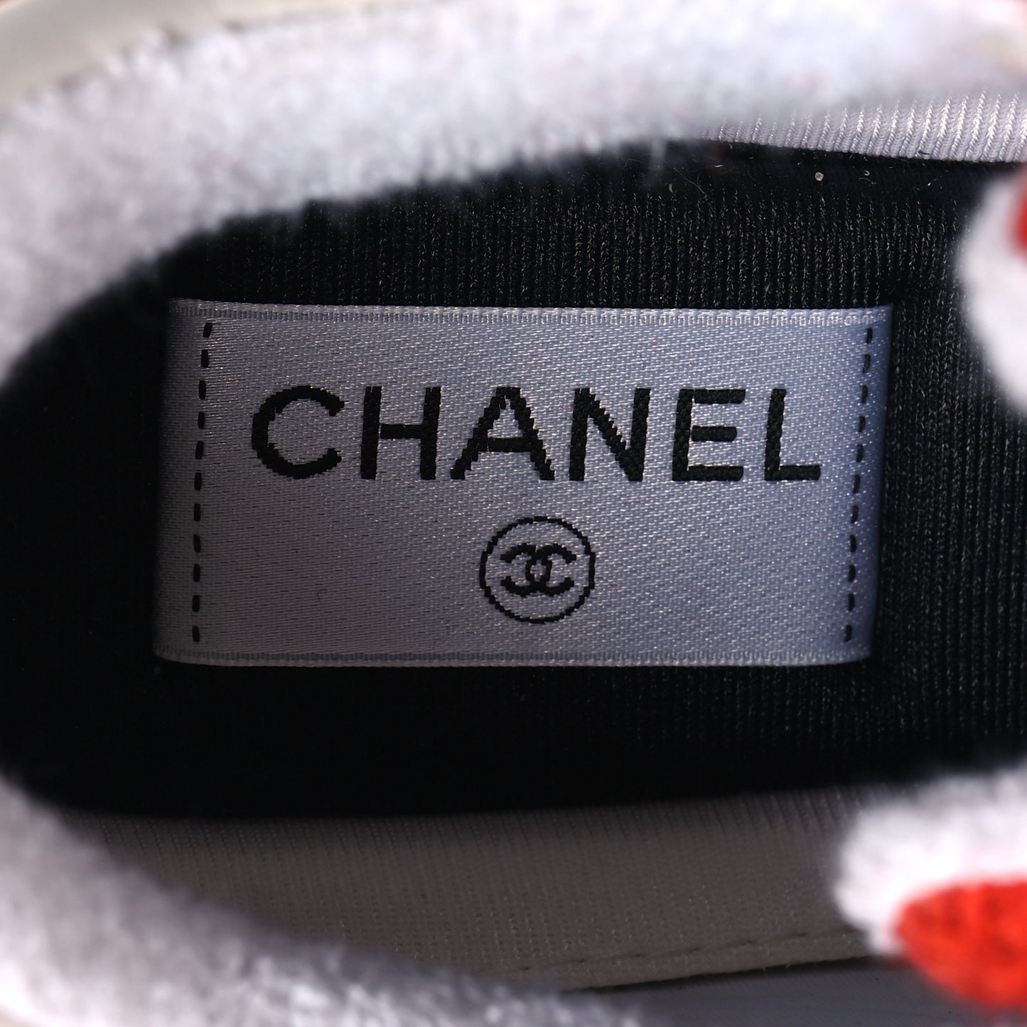 Tweed Suede Felt CC Sneakers 40 Red