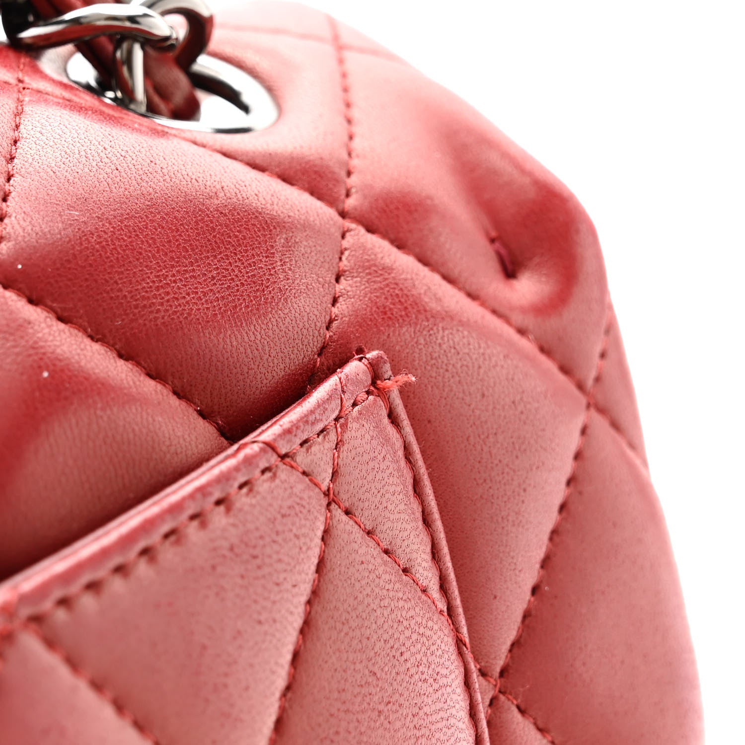 Chanel Lambskin Quilted Jumbo Double Flap Red 13 of 13