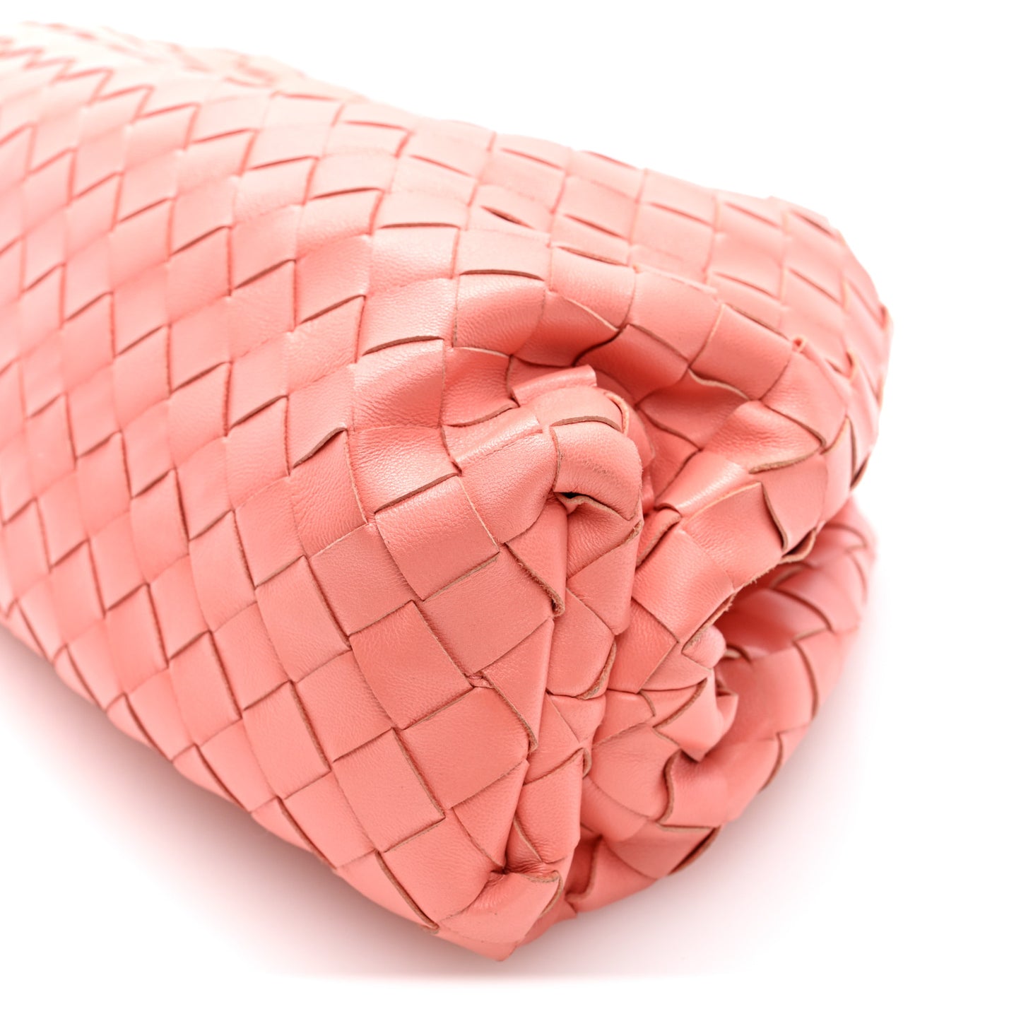 Nappa Maxi Intrecciato The Pouch Oversized Clutch Peach