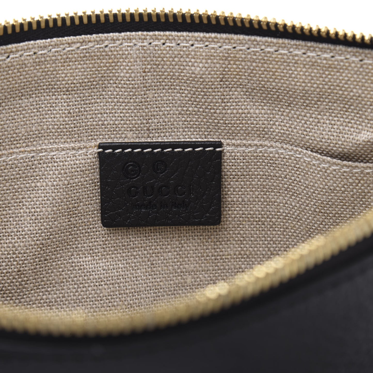 Pebbled Calfskin Large Bamboo Clutch Black