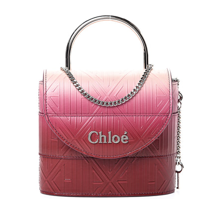 Chloe Calfskin Embossed Small Aby Lock Brown Purple 1 of 10