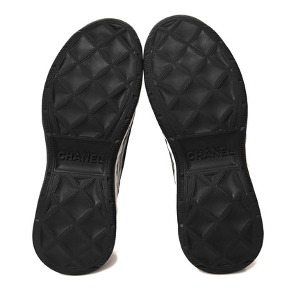 Chanel Velvet Calfskin Mixed Fibers CC Sneakers 38 Black 5 of 9