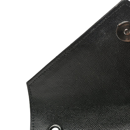 Saint Laurent Grain De Poudre Textured Mixed Matelasse Triquilt Small Monogram Satchel Black 11 of 11