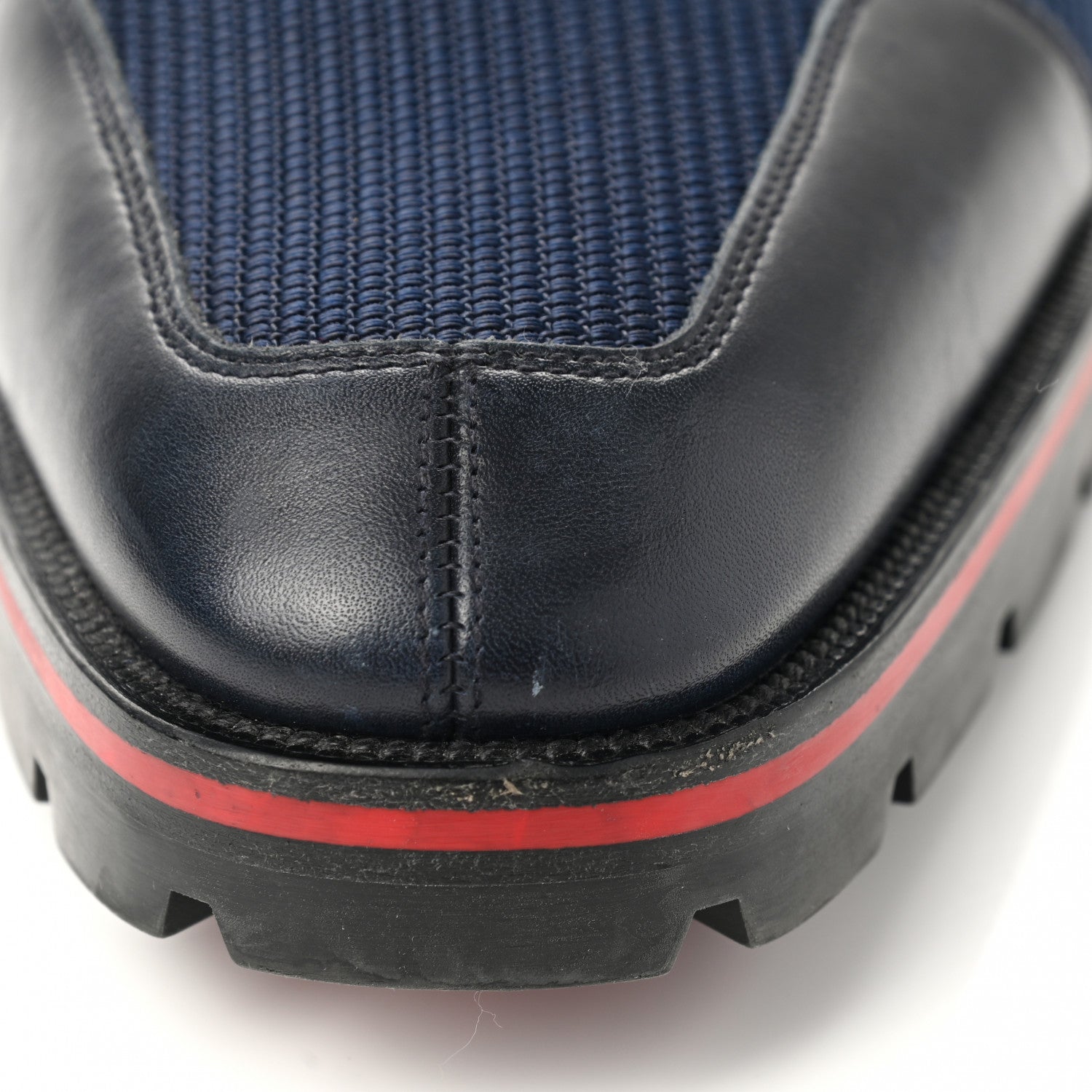 Christian Louboutin Neoprene Calfskin Mika Sky Mens Flats 46 Navy 9 of 11