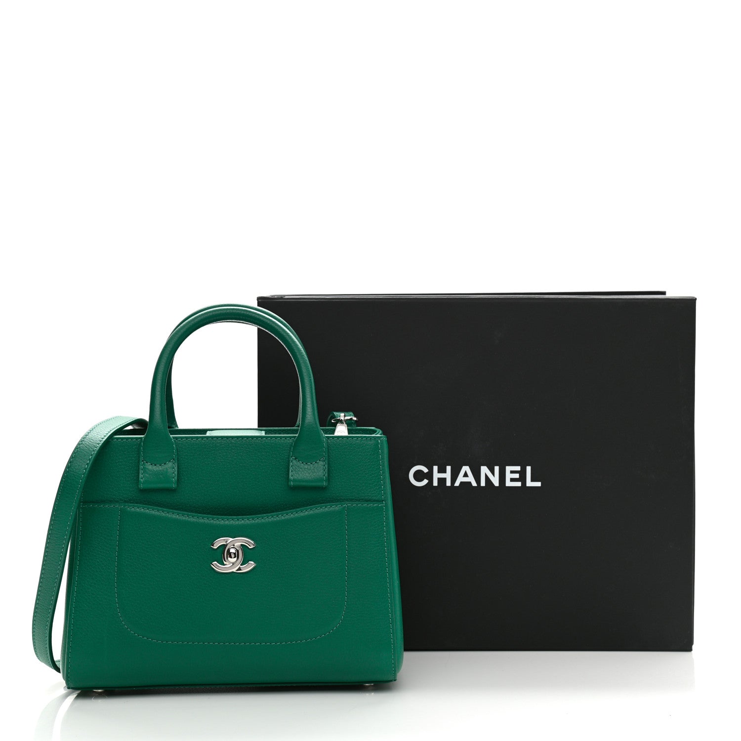 Chanel Grained Calfskin Mini Neo Executive Shopper Tote Green 11 of 11