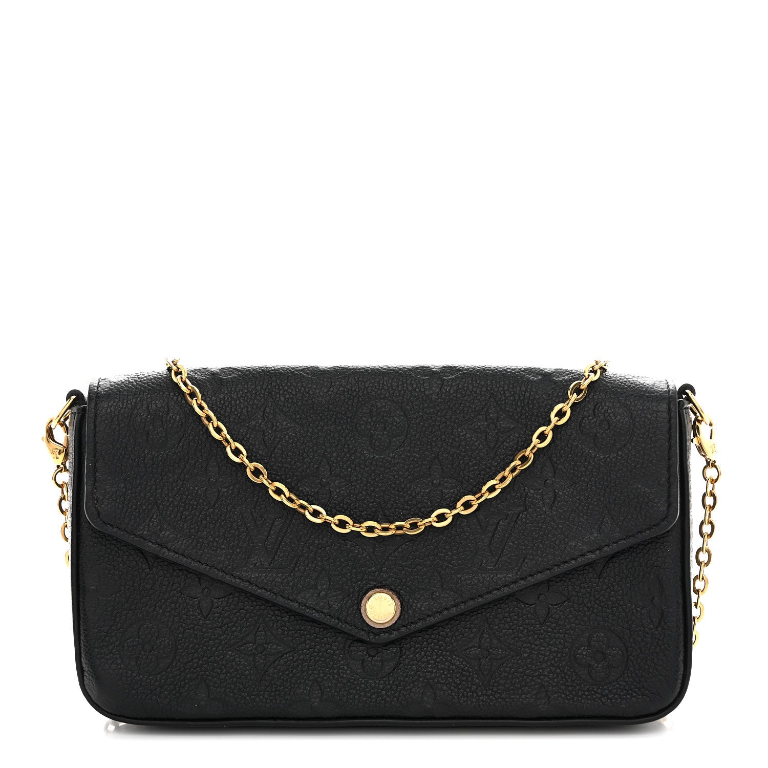 Louis Vuitton Empreinte Pochette Felicie Chain Wallet Black 1 of 10
