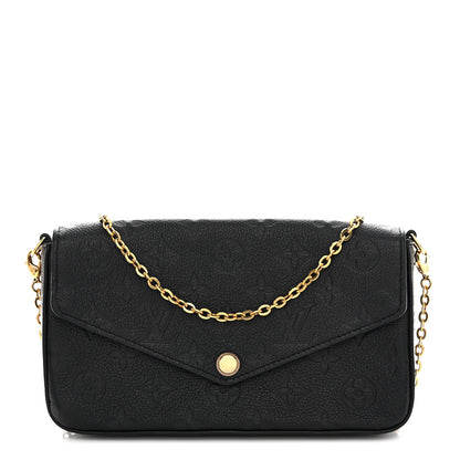 Louis Vuitton Empreinte Pochette Felicie Chain Wallet Black 1 of 10