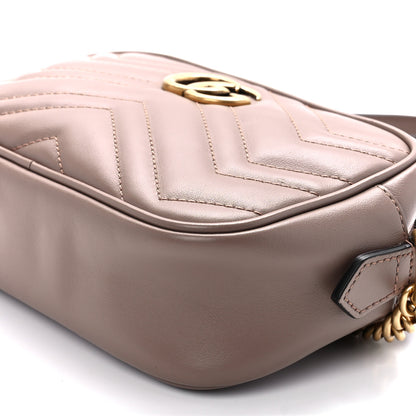 Gucci Calfskin Matelasse Mini GG Marmont Chain Shoulder Bag Porcelain Rose 12 of 12