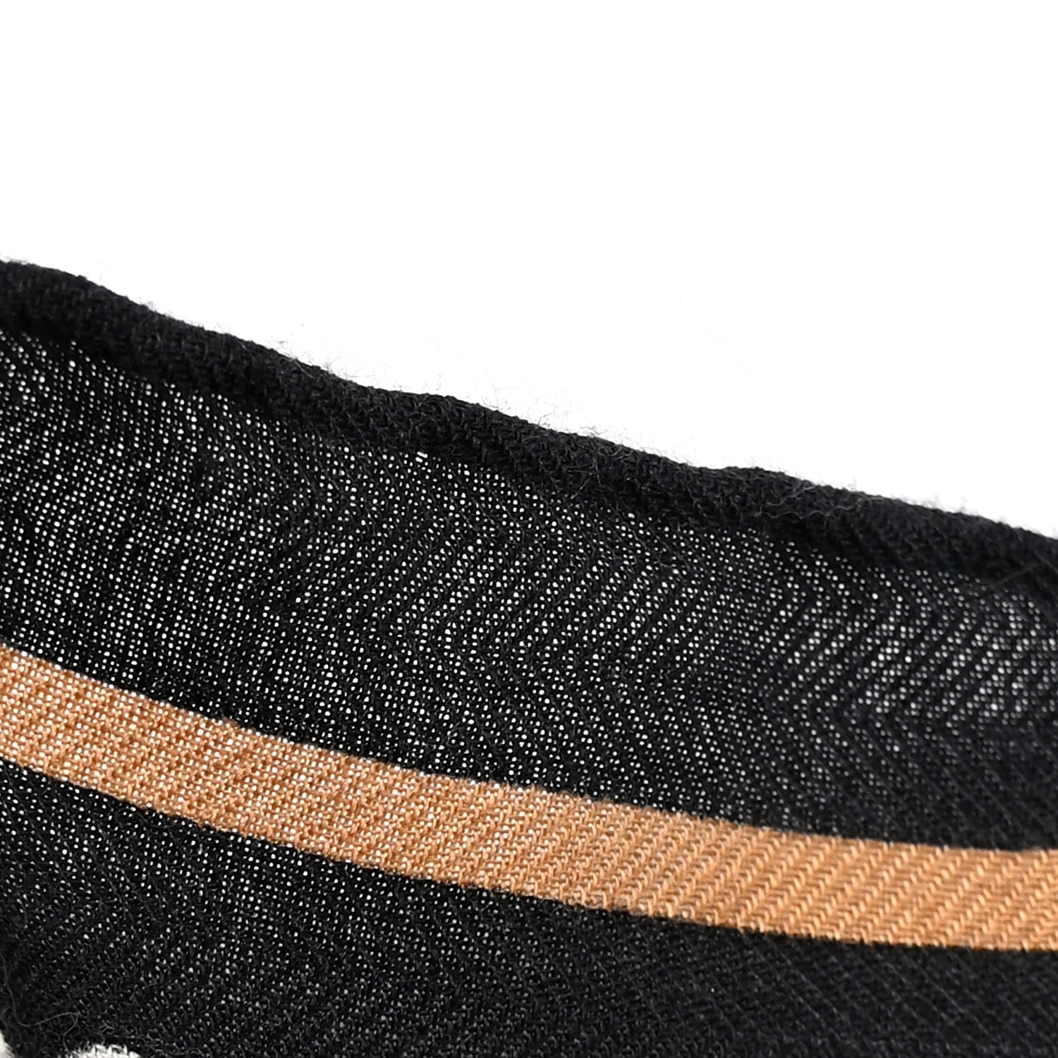 Hermes Cashmere Silk La Promenade du Matin Bandana Shawl 140 Black Noisette Gold 6 of 10