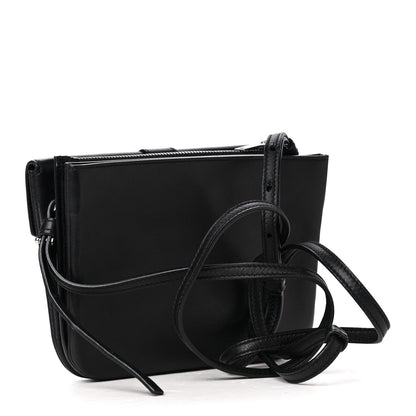 Saint Laurent Calfskin Monogram Tri Pocket Crossbody Bag Black 2 of 4