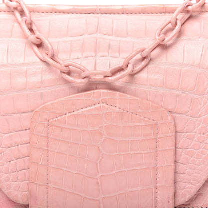 Nancy Gonzalez Crocodile Flap Belt Bag Pink 11 of 11