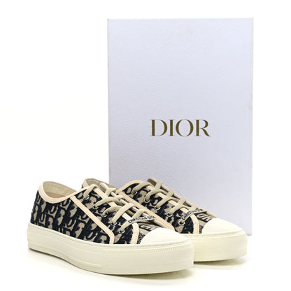 Christian Dior Canvas Oblique Walk'N'Dior Low Top Sneakers 41 Deep Blue 9 of 9