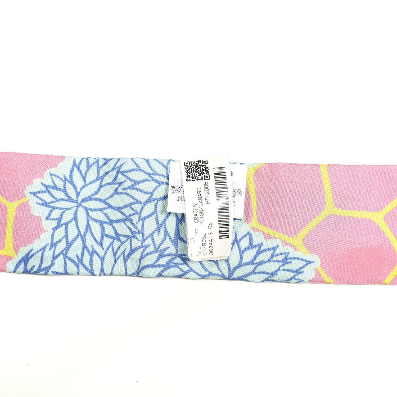 Hermes Silk The Three Graces Twilly Rose Bonbon Canard 2 of 5