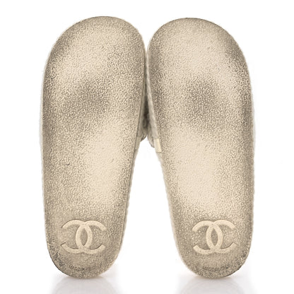 Chanel Braided Knit CC Mules 40 Ecru 7 of 12
