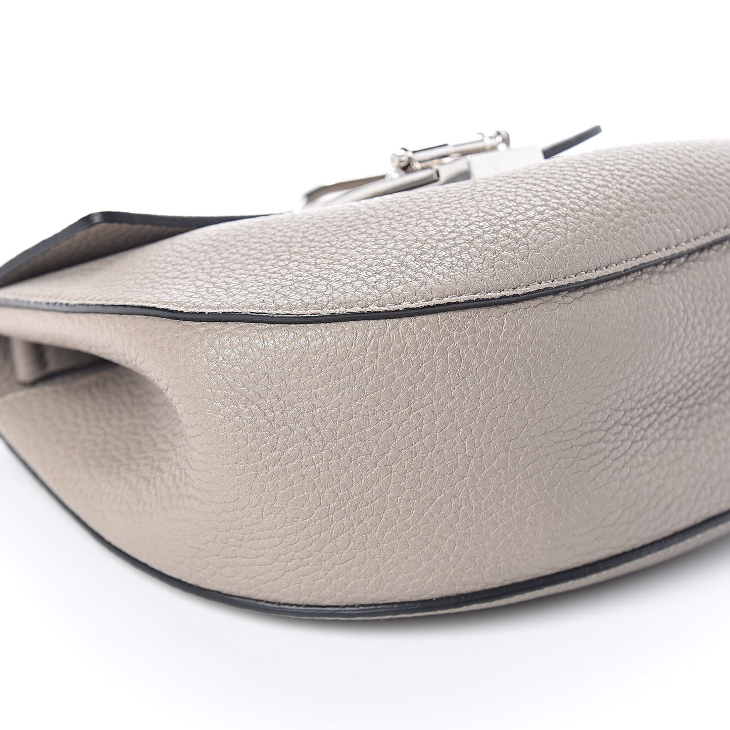 Grained Lambskin Drew Shoulder Bag Motty Grey