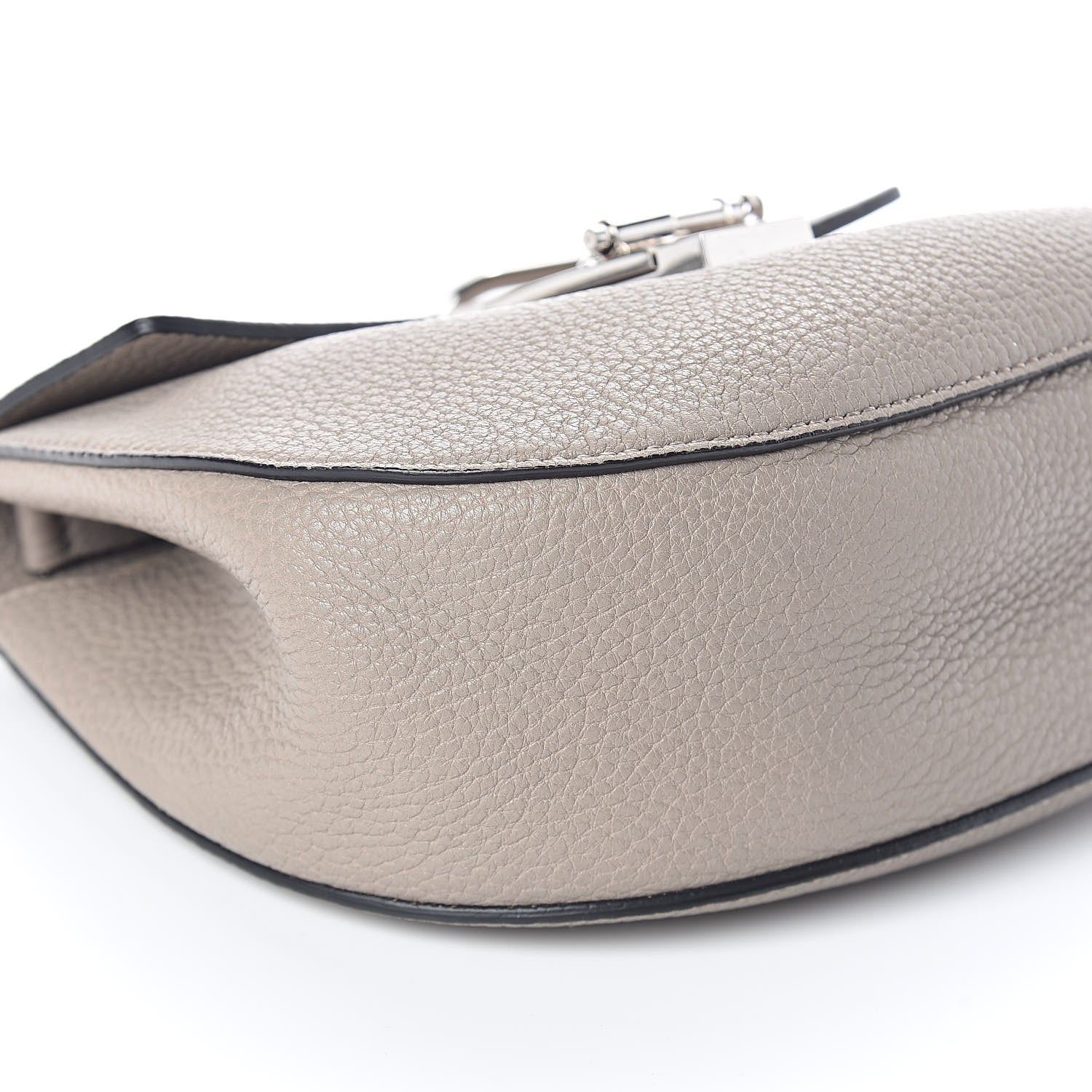 Chloe Grained Lambskin Drew Shoulder Bag Motty Grey 8 of 9