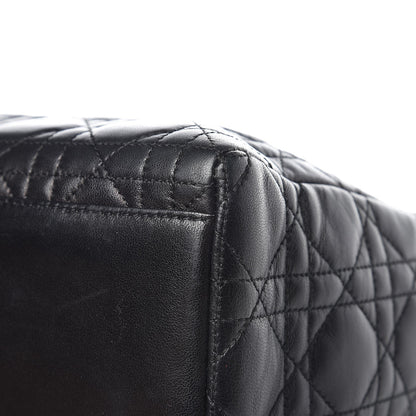 Christian Dior Lambskin Cannage Medium Lady Dior Black 10 of 12