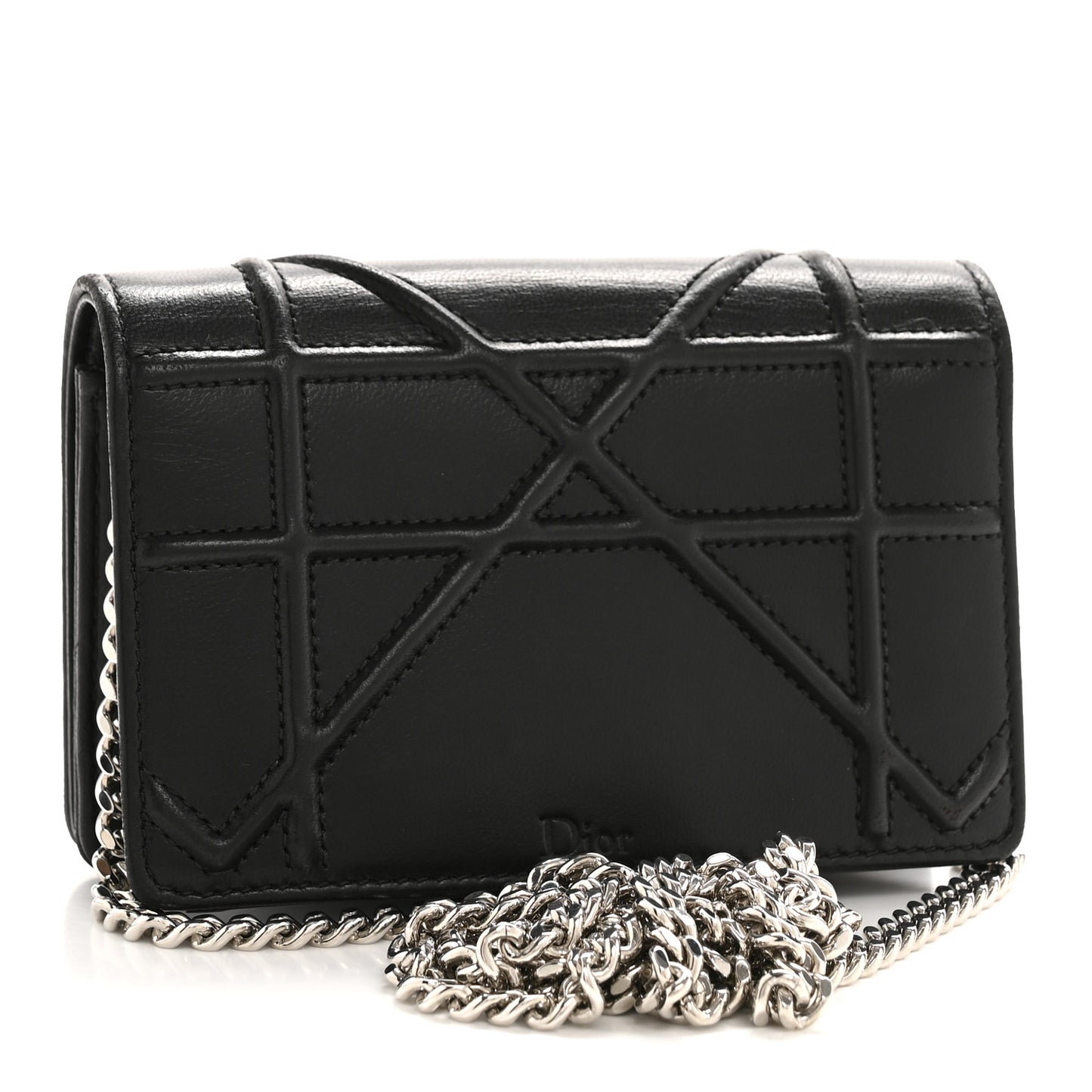 Lambskin Baby Diorama Flap Bag Black