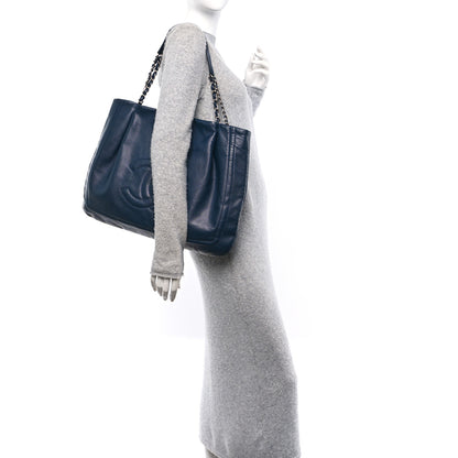 Chanel Caviar CC Timeless Shoulder Bag Navy Blue 2 of 10
