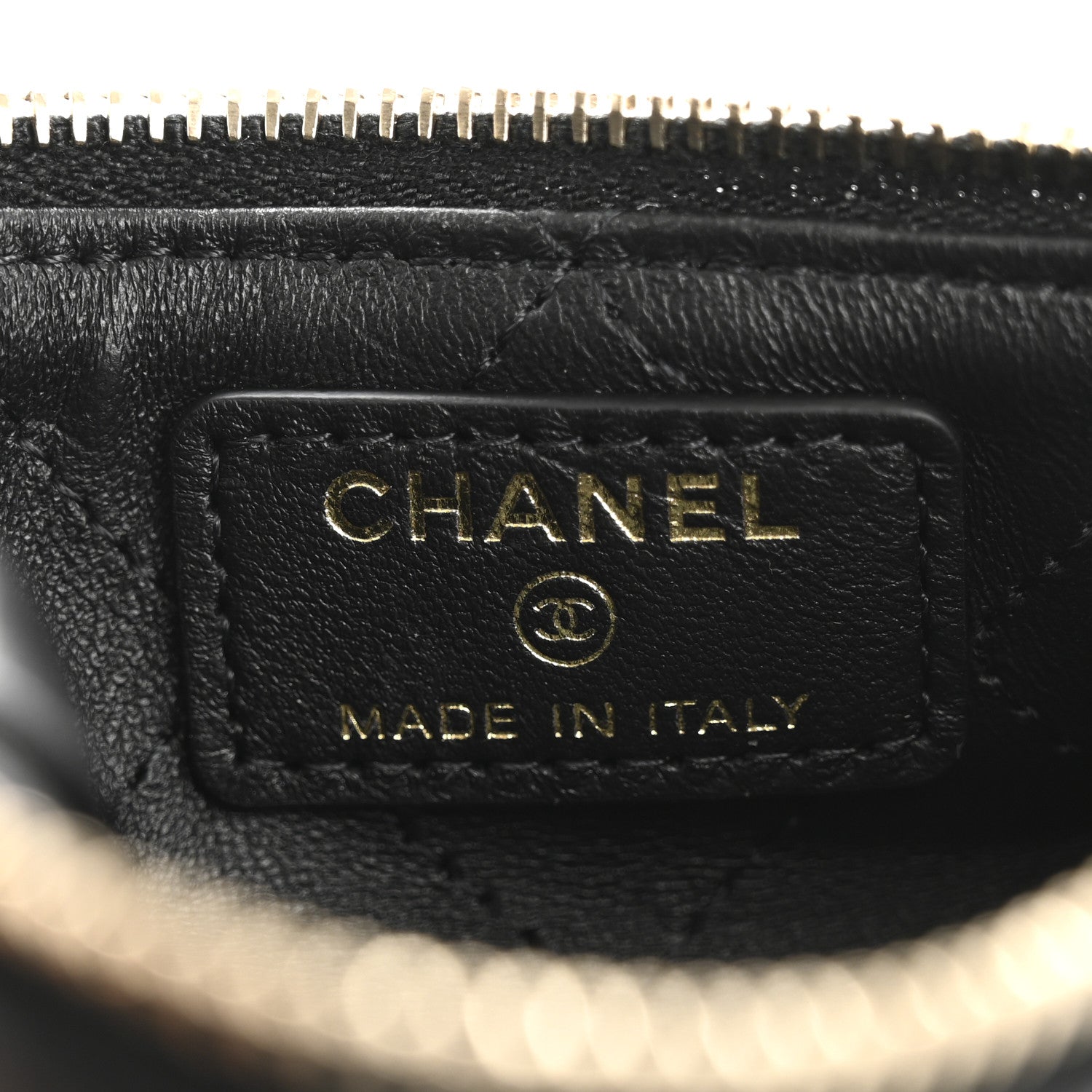 Chanel Shiny Crumpled Lambskin Quilted Chain Around Mini Pouch Black 6 of 11