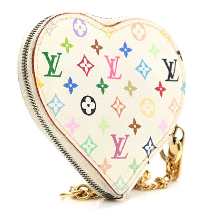 Louis Vuitton Monogram Multicolor Coeur Heart Coin Purse White 3 of 13