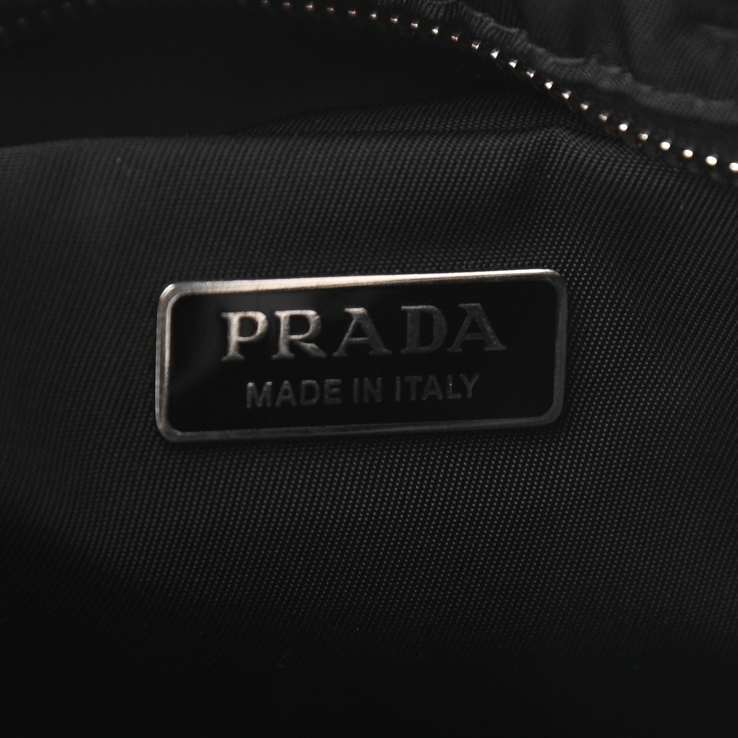 Prada Tessuto Nylon Chain Shopping Tote Black 6 of 10