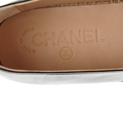 Chanel Lambskin CC Espadrilles 40 Black 8 of 9