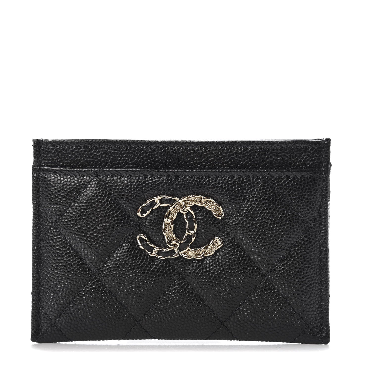 Chanel Caviar Quilted French New Wave Card Holder Black 1 of 8