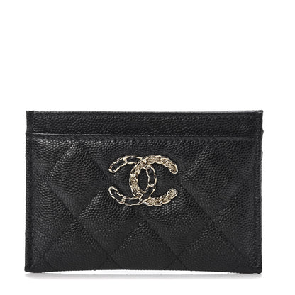 Chanel Caviar Quilted French New Wave Card Holder Black 1 of 8