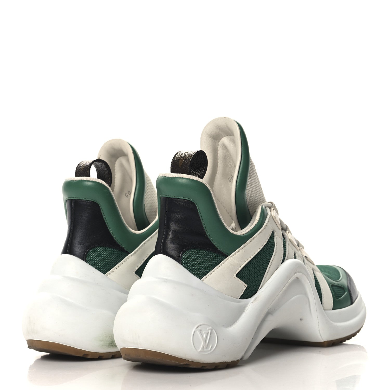 Louis Vuitton Calfskin Technical Nylon LV Archlight Sneakers 39 Green 5 of 10