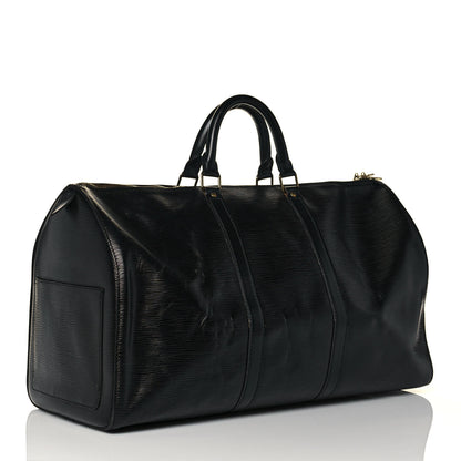 Louis Vuitton Epi Keepall 55 Black 3 of 17