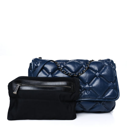 Chanel Calfskin Quilted Large Chesterfield Flap Navy 3 of 11