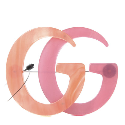 Gucci Resin Double G Brooch Rose Salmon 1 of 5